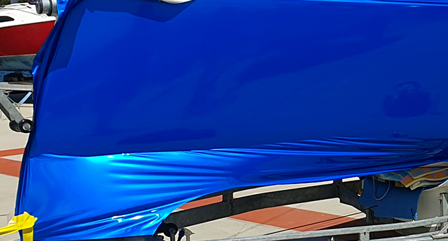 9 metre yacht vinyl wrap completed by Baboon Studios Melbourne