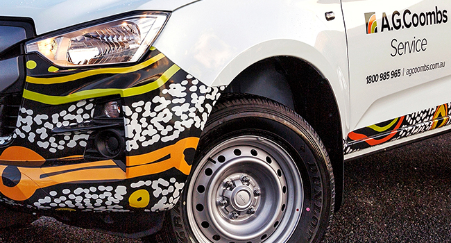 AG Coombs commercial vehicle branding and fleet wrap by Baboon Studios Melbourne